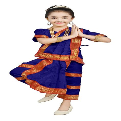 Bharatnatyam Dance Costume- Blue – Sarvda