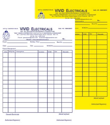 Bill Books | Vivid Print India - Get Your Jazzy Imagination Printing Online