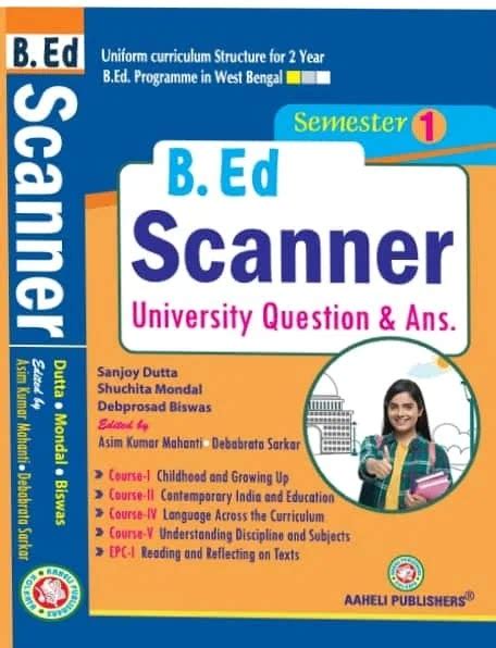B.Ed 1st Sem English Version Scanner PDF Download