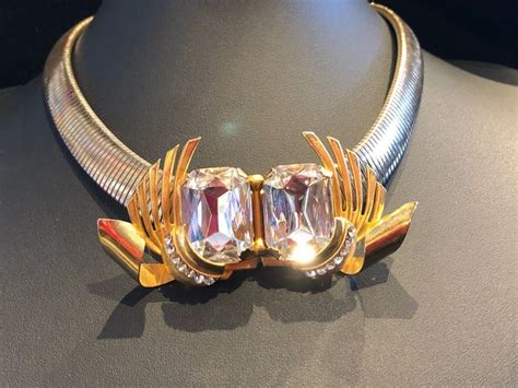 Zoe Coste Paris Medieval Link Bracelet Poured Glass Cabochon For Sale ...