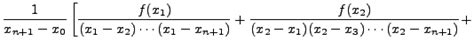 Lagrange's Interpolation formula