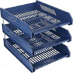 PLASTIC OFFICE TRAY SET, 2 TRAYS WITH RISERS • Benir e-Store Solutions