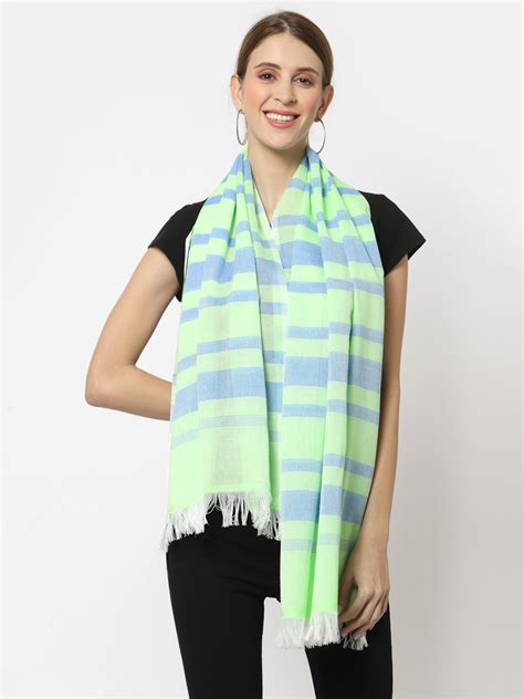 Klotthe Women MultiColor Striped Cotton Stole – KLOTTHE®