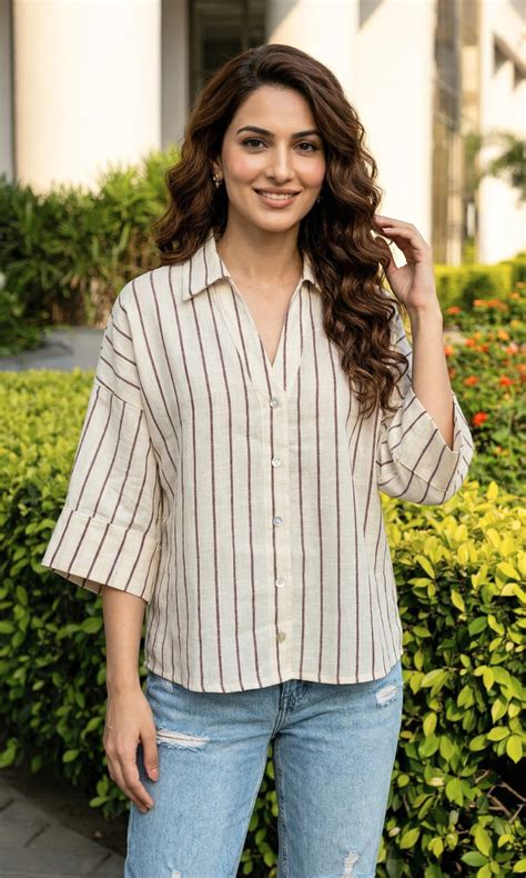 Merlot Line Stripe Loose Shirt – FAIL.