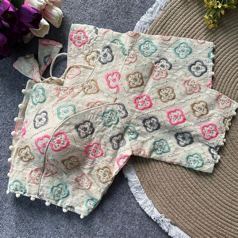 Khadi Work Vol 4 Cotton With Embroidery Work Blouse Collection