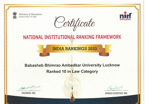 National Institutional Ranking Framework - NIRF