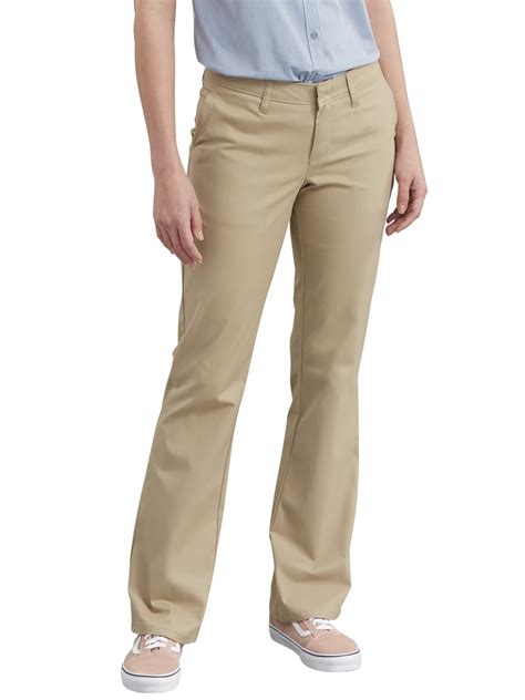 Dickies Women's Slim Fit Boot Cut Stretch Twill Pant - Walmart.com