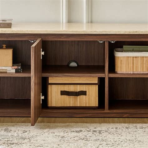 Buy Sundried Sanctuary Faux Marble Top TV Unit - Walnut from Home ...