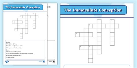 Feast of the Immaculate Conception Crossword Puzzle