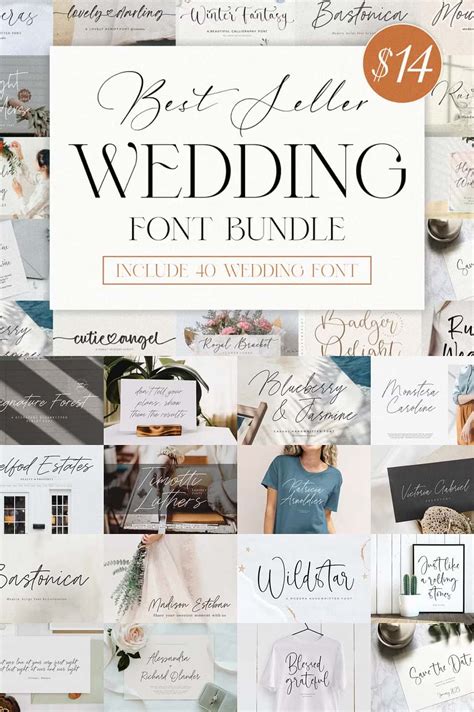 The Wedding Font Bundle! - Leasted - Graphics Template Resources