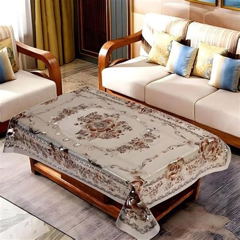 Buy Heart Home PVC 4 Seater Center Table Cover|Waterproof/OilProof|Size ...