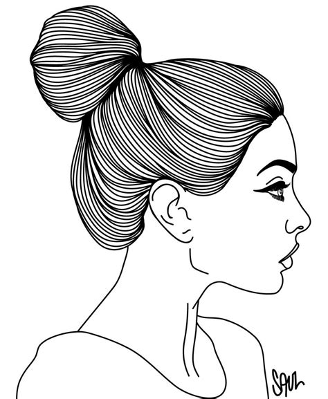 face drawing from the side