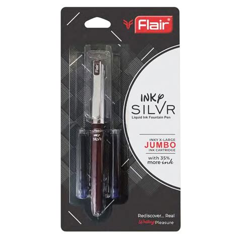 Buy Flair Inky Silver Liquid Ink Fountain Pen Blue...
