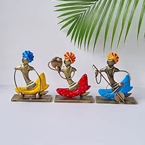 Buy Rashi Creatives Rajasthani Musicians/ Set of 3/ Table Decor ...