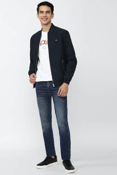 Buy Men Navy Solid Casual Jacket Online - 764624 | Peter England