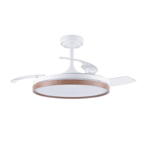 Panam LED Ceiling Fan Retractable Blades 72W 7920Lm CCT Dim Cherry ...