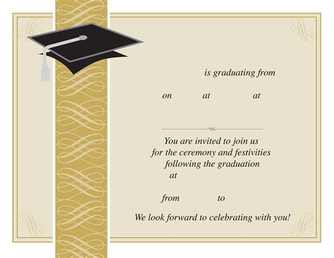 Image result for Free Printable Graduation Invitation Template