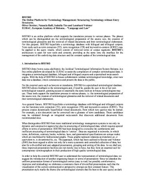 Fillable Online BISTRO The Online Platform for Terminology Management ...