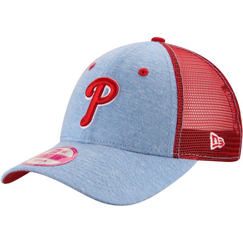 New Era Philadelphia Phillies Women's Red Tri-Blend Trucker Adjustable Cap