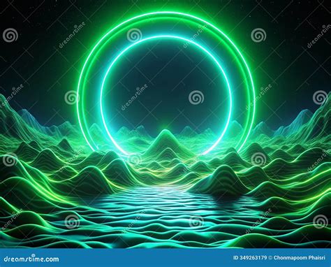 Dynamic Neon Green Teal Wave Animation for Mobile Captivating Visuals ...