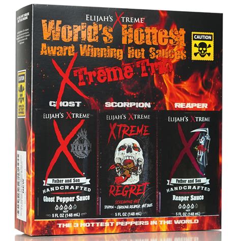 World's Hottest Hot Sauce Gift Set, Elijah's Xtreme Award Winning Hot ...