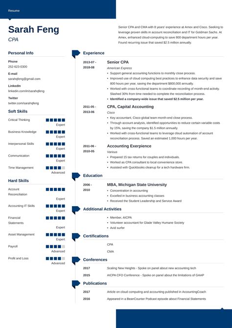 Accounting Resume Examples 的图像结果