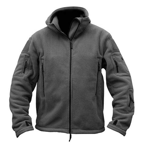 Men's Warm Military Tactical Jacket Sport Fleece Hooded Jacket Winter ...