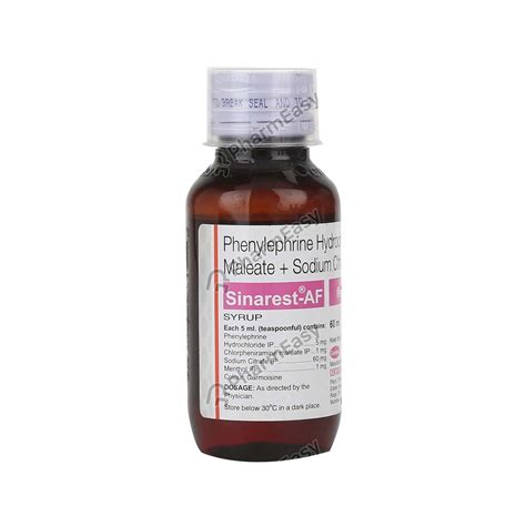 Sinarest AF Syrup: Uses, Side Effects, Price, Dosage & More Info ...