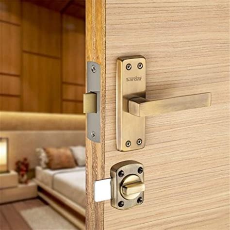 Atom Stainless Steel Bathroom Door Lock, Mortise Door Handle with Baby ...