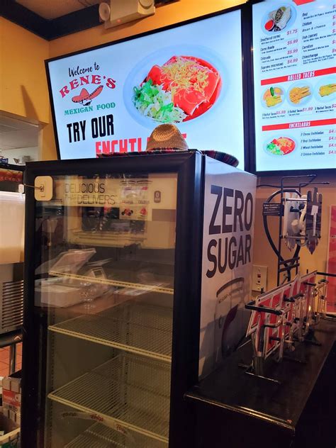 Menu at Rene's Mexican food restaurant, Wichita