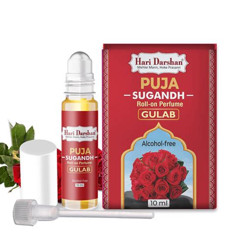 Hari Darshan Puja Sugandh Roll-On Perfume - Rose | Chandan | Lotus ...