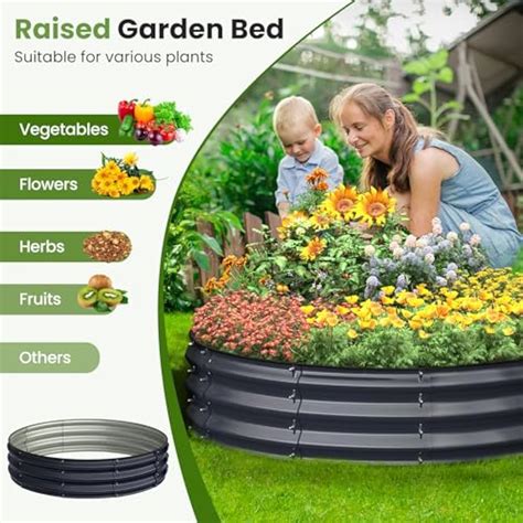 Pattiumo 4x4x1 FT Galvanized Raised Garden Bed Kit, Circular India | Ubuy