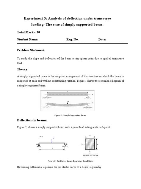 Beam Deflection the Trapezoidal Rule Math Lab 的图像结果