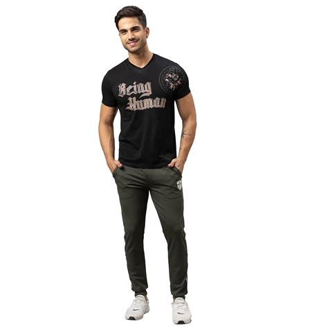 Being Human Men Regular Fit Track-Olive