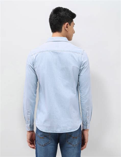 Buy Twill Pure Cotton Shirt Blue|U.S. Polo Assn. India