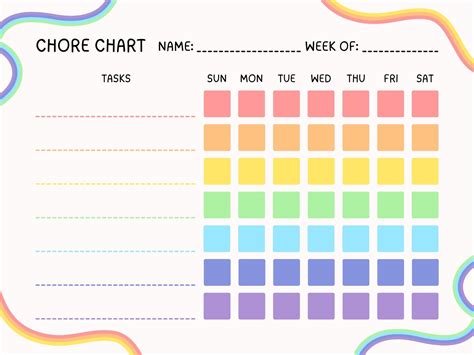 Free customizable chore chart templates to print - Worksheets Library