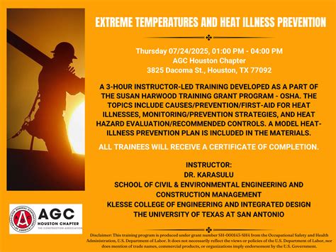 EXTREME TEMPERATURE AND HEAT ILLNESS PREVENTION | AGC Houston
