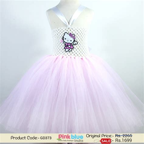 Gorgeous White and Light Pink Wedding Tutu Dress for Kids in India