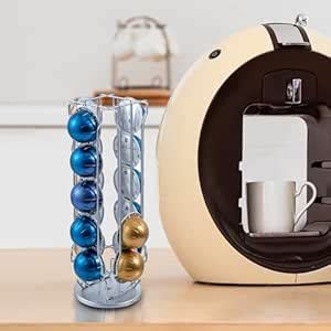 MyGift Chrome-Plated Rotating Coffee Pod Dispenser - Holds 20 Capsule ...