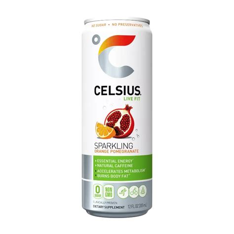 Buy Celsius Sparkling Orange Pomegranate Energy Drink - 12 fl oz Can ...