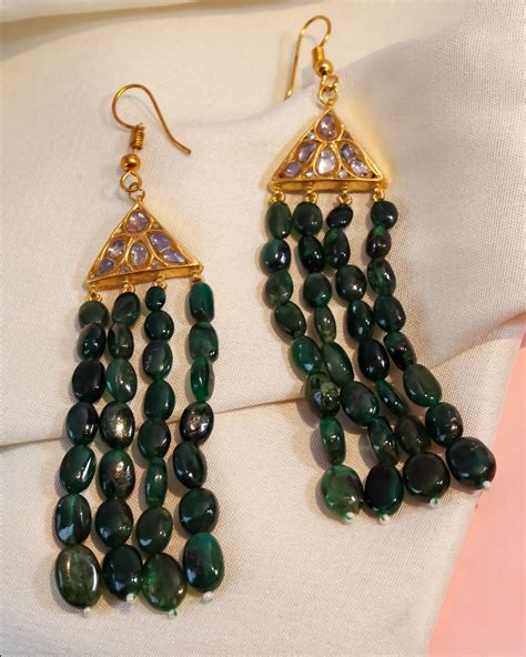 Megha Polki Long Earrings – Tyaani Jewellery Private Limited