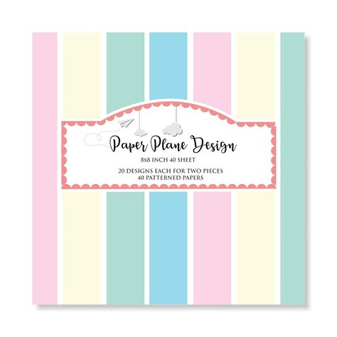 Paper Plane Design Multiple Pattern Art and Craft Sheets for Decoration ...