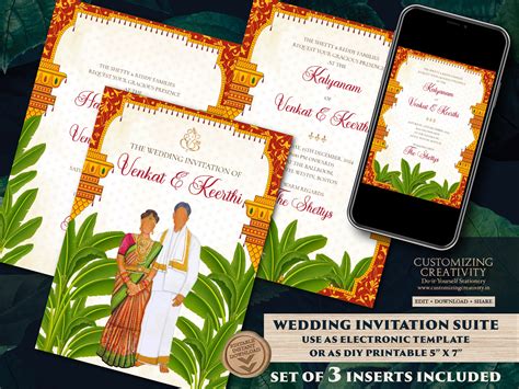 Tamil Wedding cards as Tamil wedding invitation, South Indian Wedding ...