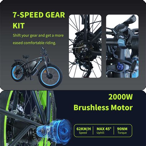 KB T60 Off-Road Electric Bike | 2000W Dual Motors, 62KM/H, 80 Mile ...