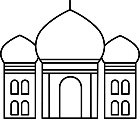 Sketch Of Taj Mahal For Kids - sketch of taj mahal