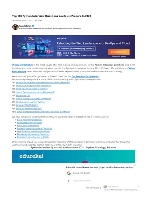 Python Interview Questions Edureka 的图像结果