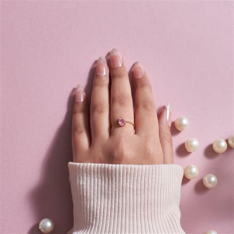 Pink Amethyst Self-Love Chain Ring | Salty – Salty Accessories