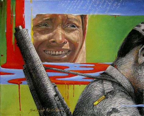 Buy Painting Destitute Mother Artwork No 8376 by Indian Artist Sanjib Kundu