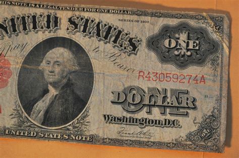 1917 One Dollar BIll-Red Seal Large Bill | #3842881097