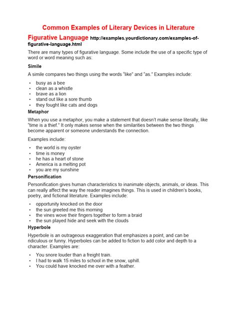 Image result for Literary Language Examples